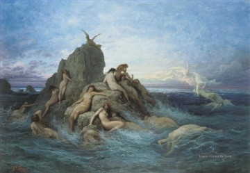 Les Oceanides Les Naiades de la mer Gustave Dore Ölgemälde